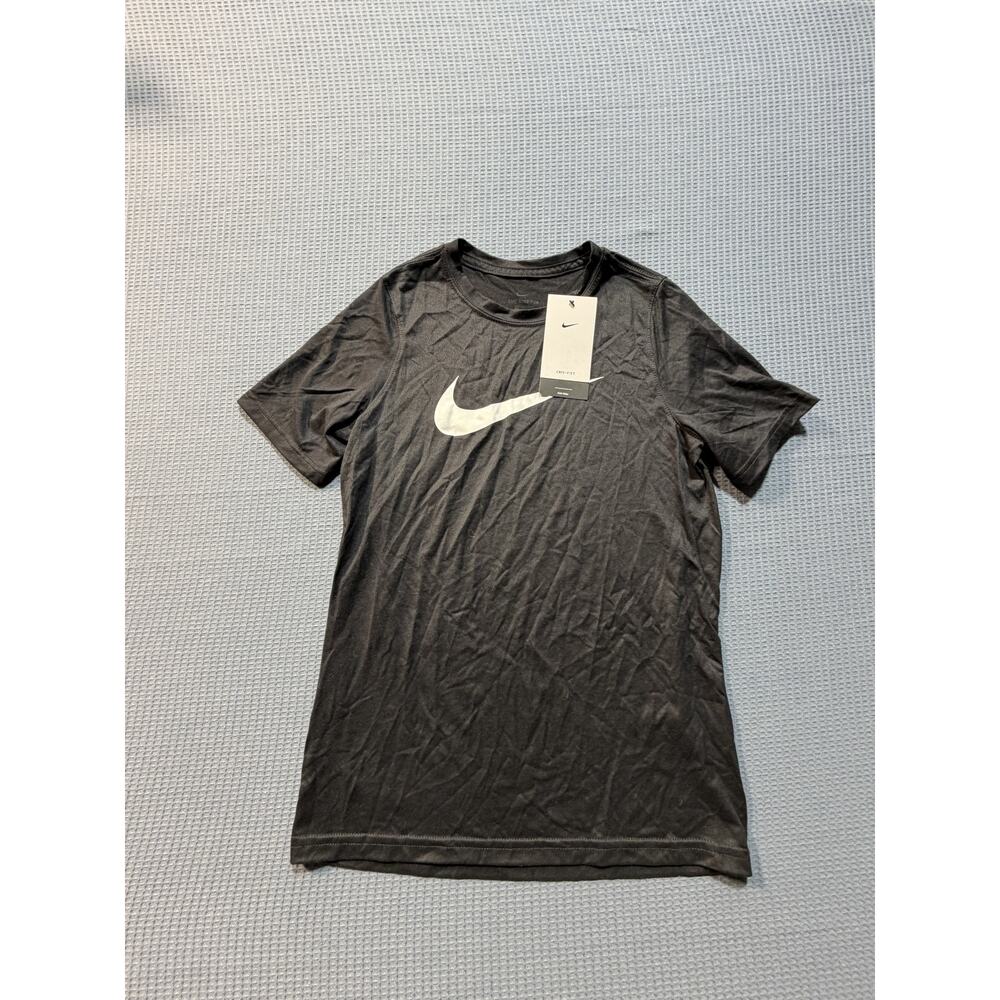Nike DRI-FIT T-Shirt Boys Sz L Black‎ Brand New